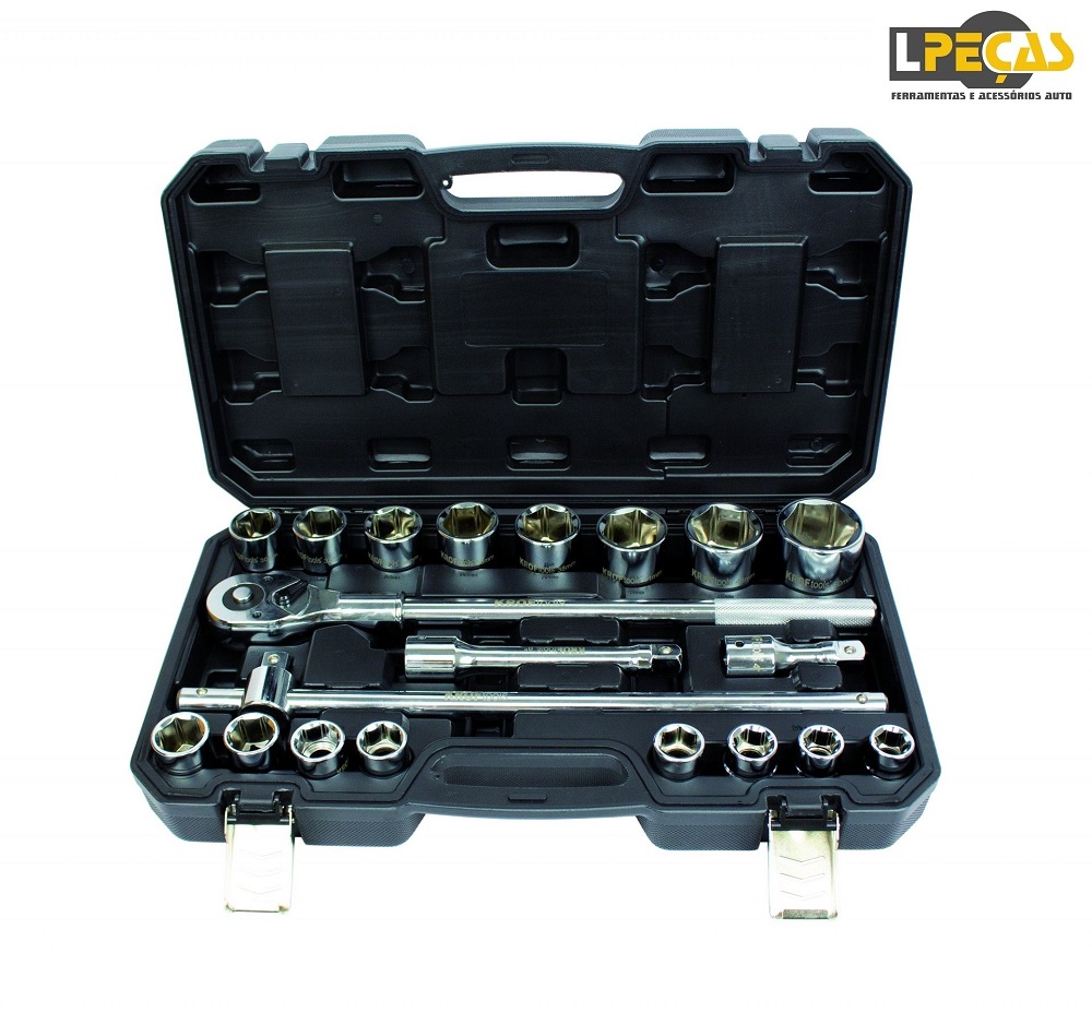 Jogo Chaves de Caixa 3/4 6PT - 19 mm a 50 mm - 21 PCS