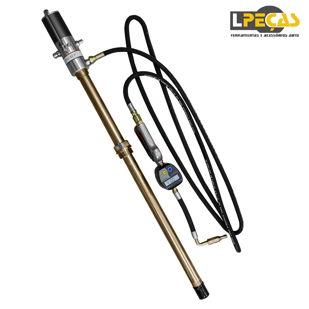 Kit Bomba Óleo para Tambor de Óleo + Mangueira + Pistola ÓLEO Digital