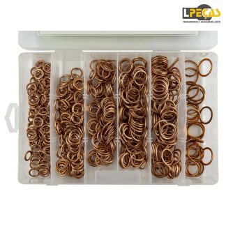 Sortido de Anilhas de Bujão em Cobre