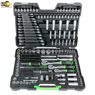 Caixa de Ferramentas de 216 Peças com Chves Hexaginais Zincadas