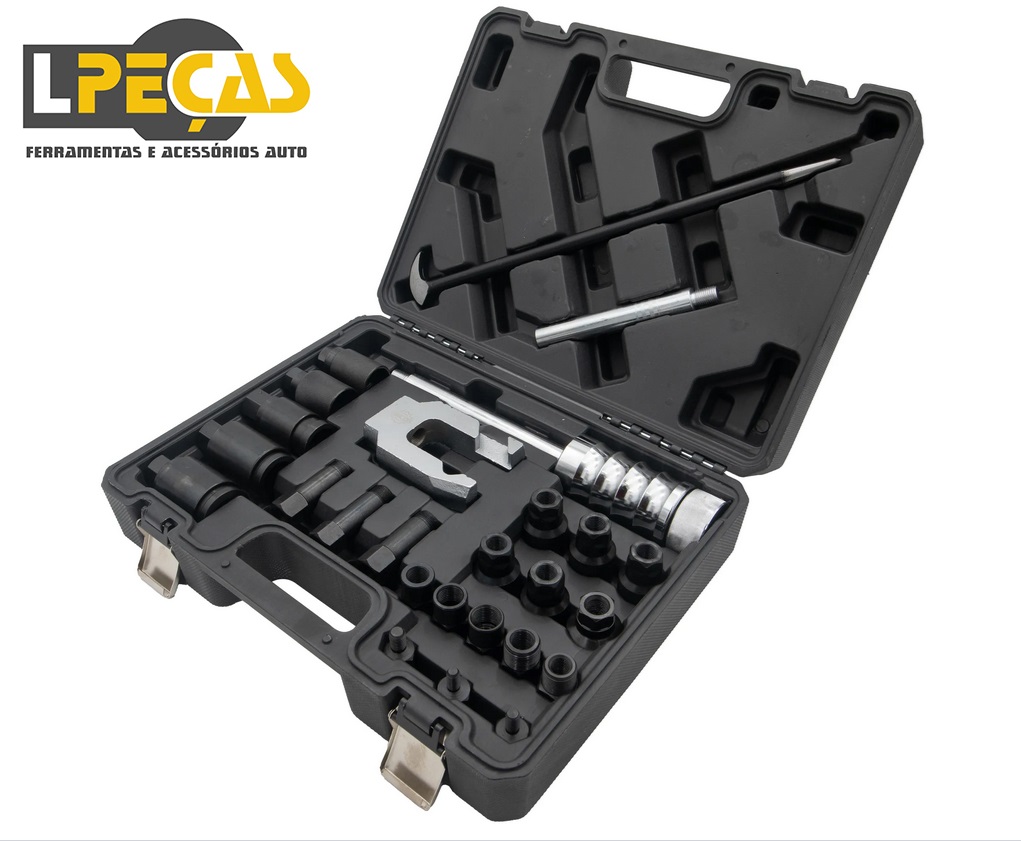 Conjunto de Extrator de Injetor com Martelo Deslizante, 25 Peças