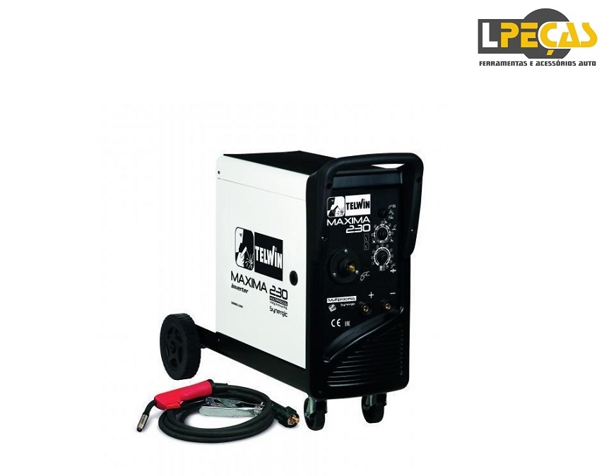 Aparelho de Soldar 4 Processos Telwin Máxima Synergic 230 - MIG - TIG - FLUX - MMA + Oferta manómetro gás