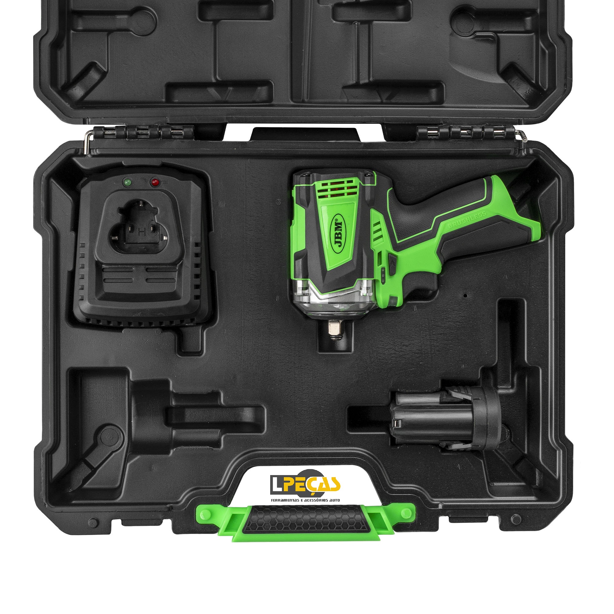 Chave de impacto sem escovas a bateria 3/8" 250Nm com mala + presunto - Image 2